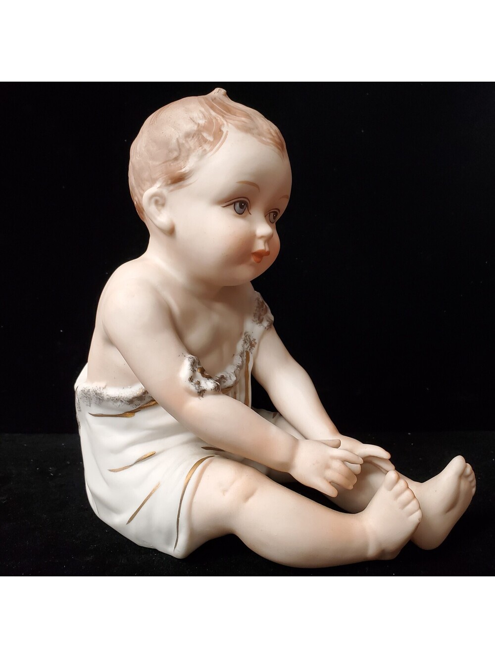Vintage Porcelain "Piano Baby" Mid Century Figurine